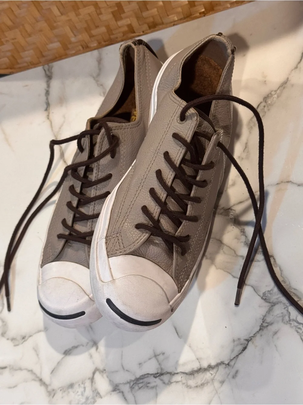 Converse x Jack Purcell Ox Tumbled Leather Malt/Burnt 149930C -Men’s Size 10 - Picture 6 of 8